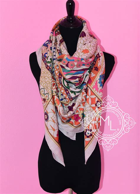 Hermes Cashmere GM Collections Imperiales Shawl Scarf 